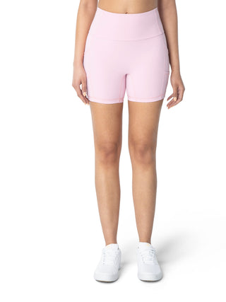 women’s athletic shorts in pink for golf
