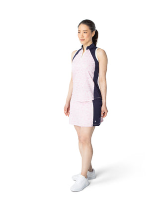 women's sleeveless top in bunker print for golf