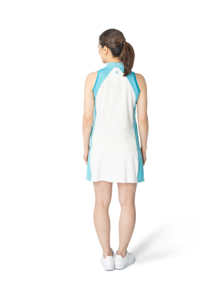 women's sleeveless top in white for golf