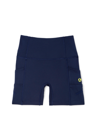 women’s athletic shorts in navy for golf