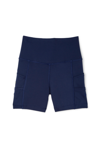 women’s athletic shorts in navy for golf