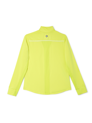 women's q-zip in yellow for golf