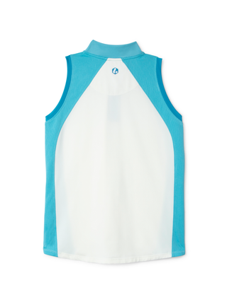 women's sleeveless top in white for golf